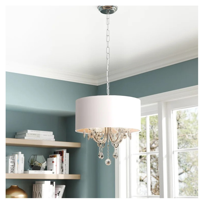 Dunaghy 4 - Light Dimmable Drum Chandelier