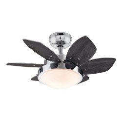 Westinghouse Lighting 7236600 Quince Indoor Ceiling Fan with Light, 24 Inch, Chrome